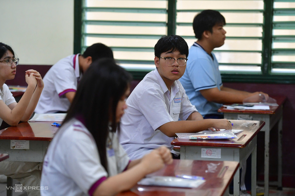 Thí sinh thi tốt nghiệp THPT 2026 tại TP HCM. Ảnh: Thanh Tùng