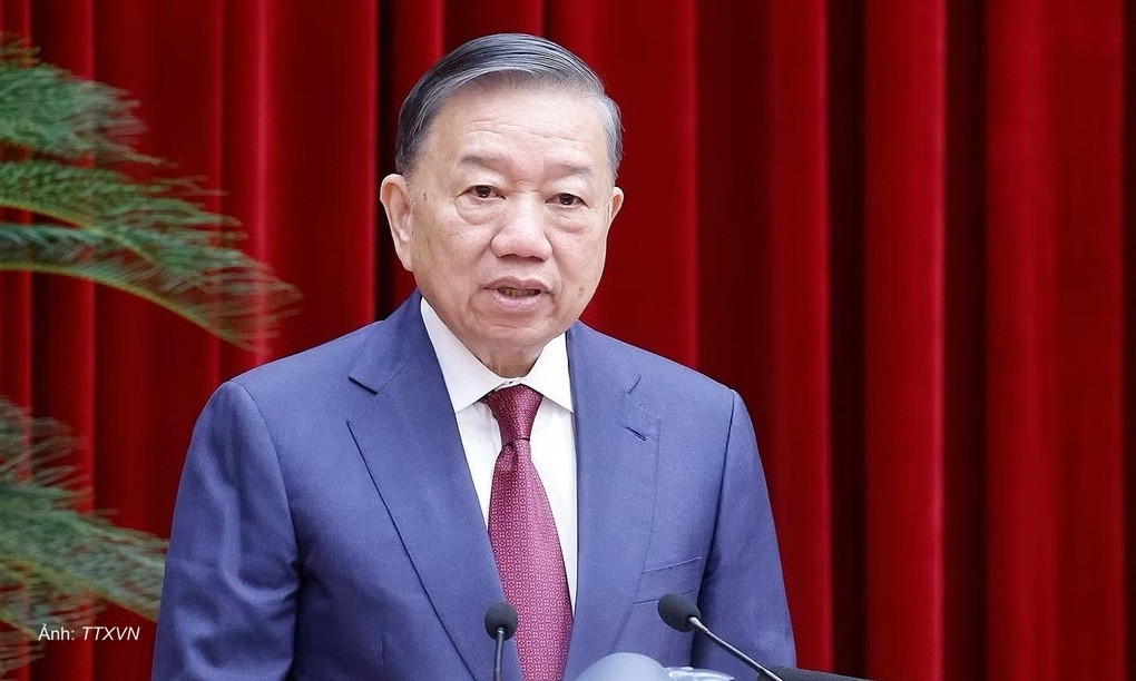 Tổng Bí thư, Chủ tịch nước Tô Lâm phát biểu khai mạc hội nghị Trung ương 3 khóa 14, sáng 20/7. Ảnh: TTXVN