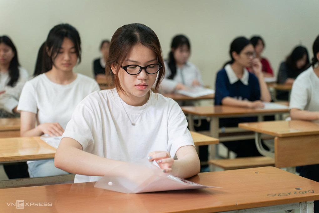 Thí sinh thi tốt nghiệp THPT 2026 tại Hà Nội. Ảnh: Hoàng Giang