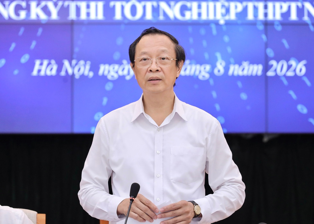 Thứ trưởng Phạm Ngọc Thưởng tại họp báo sáng 5/8. Ảnh: Moet