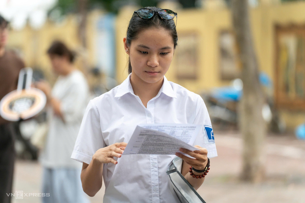 Thí sinh thi tốt nghiệp THPT 2026 tại Hà Nội. Ảnh: Hoàng Giang