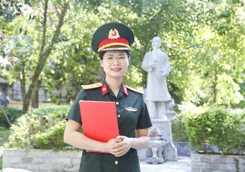 Thượng úy Trần Thị Tâm. Ảnh: Nhân vật cung cấp