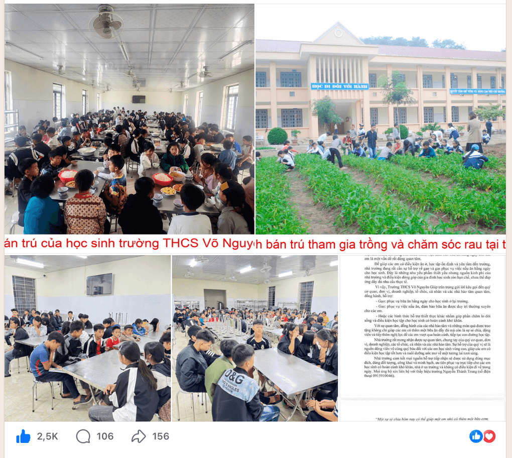 Hiệu trưởng lên Facebook kêu gọi hỗ trợ gạo lo bữa ăn cho học sinh vùng cao - 2