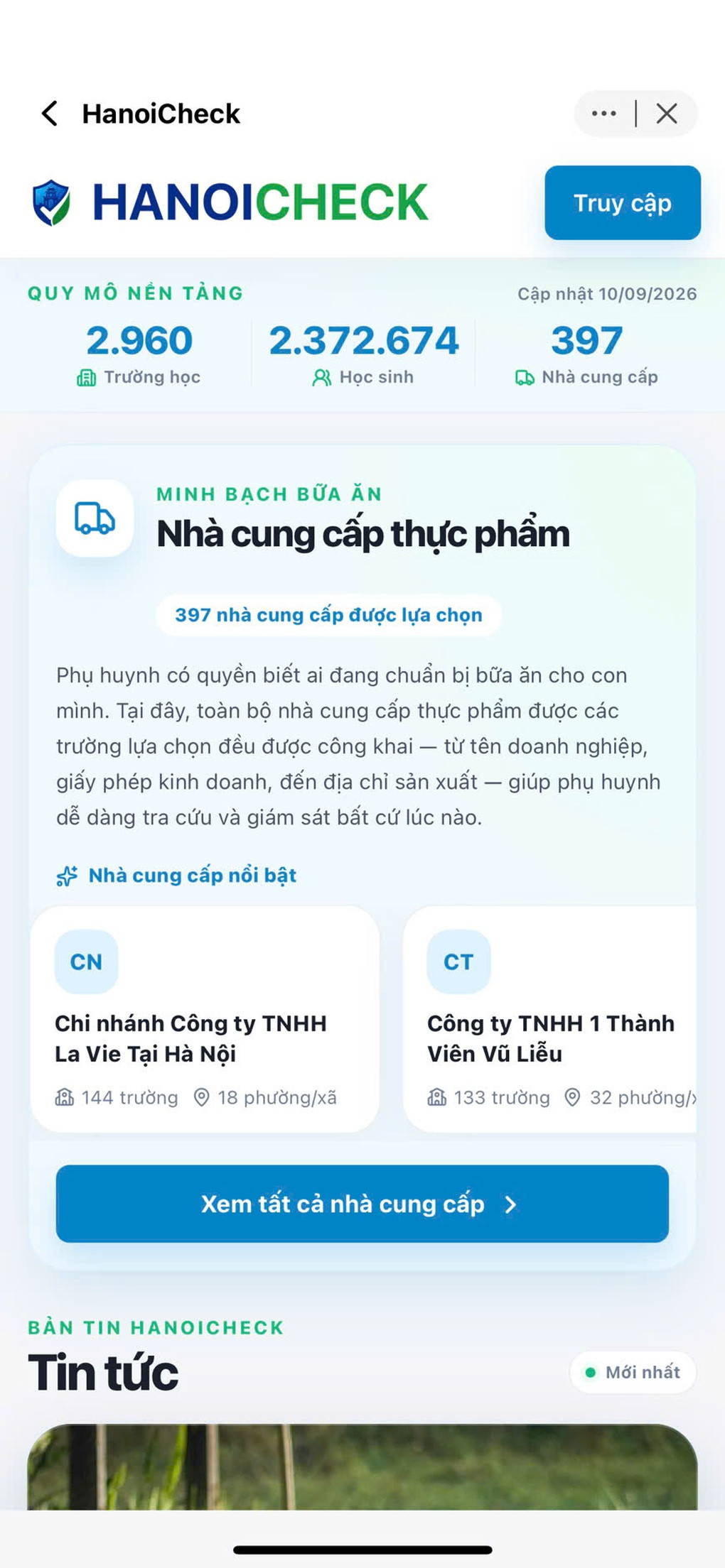 Quy trình chọn nhà cung cấp suất ăn bán trú cho trường học ở Hà Nội - 2