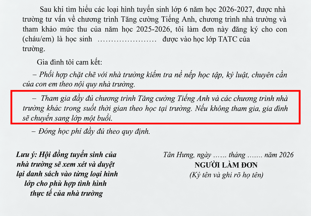 Phụ huynh tố trường ép phải học các môn liên kết mới được bán trú - 1