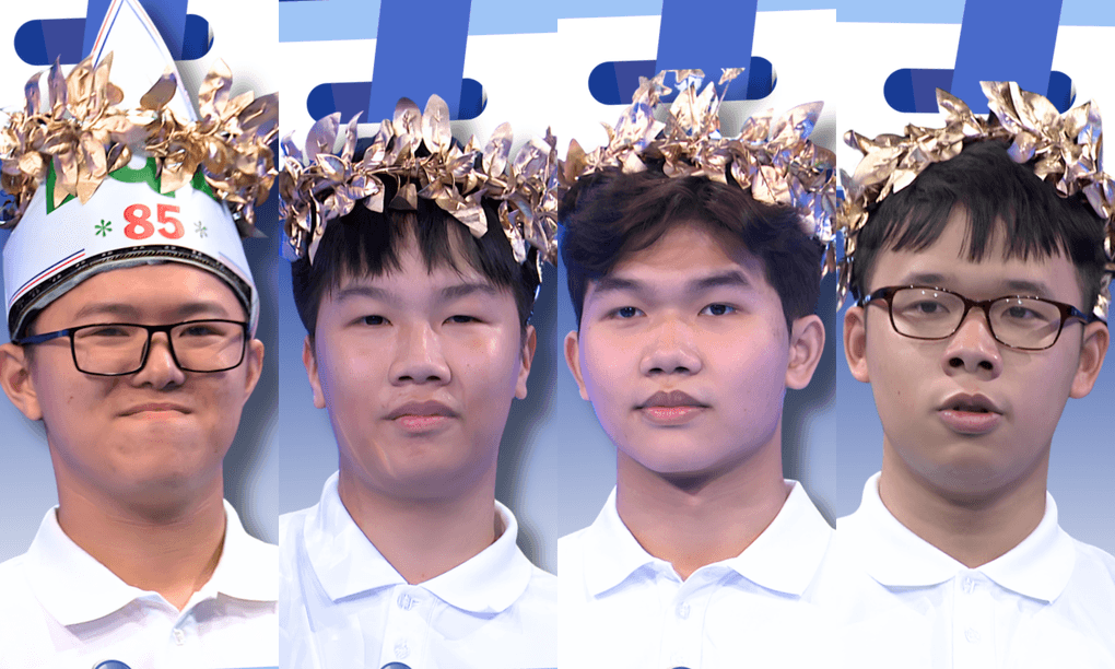 Từ trái qua: Gia Bảo, Thái Dương, Quang Minh và Anh Đức. Ảnh: VTV