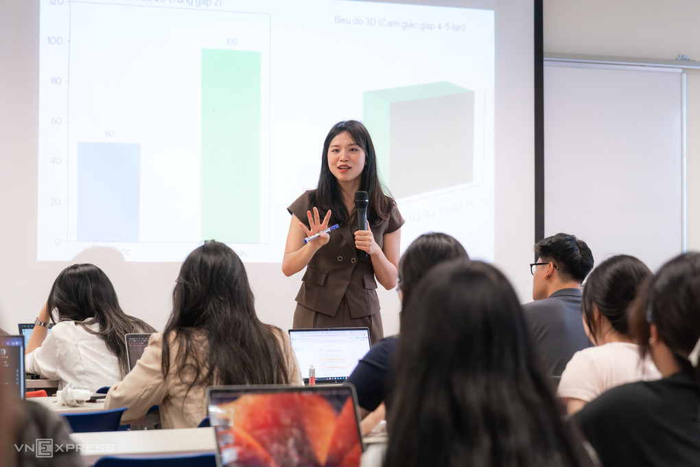 Một buổi học tại Đại học Kinh tế Quốc dân, tháng 3/2026. Ảnh: Hoàng Giang