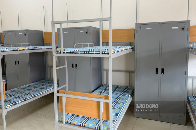 Khu phòng nội trú của học sinh vùng biên. Ảnh: Đinh Đại 