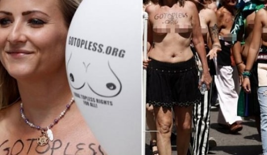 Phụ nữ ngực trần diễu hành ở New York, đòi quyền được “thả rông”