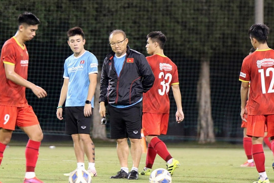HLV Park Hang Seo yêu cầu khắt khe với U23 Việt Nam ở buổi tập cuối tại UAE