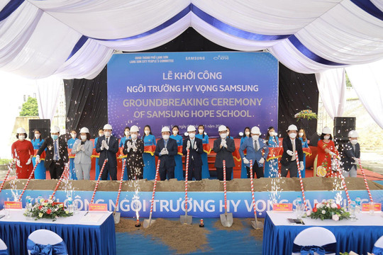 Ngôi trường Hy vọng Samsung thứ tư được khởi công tại Lạng Sơn