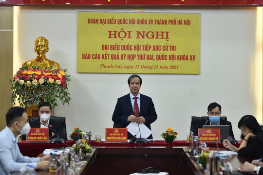 Bộ trưởng Nguyễn Kim Sơn tiếp xúc cử tri sau Kỳ họp thứ 2, Quốc hội khóa XV