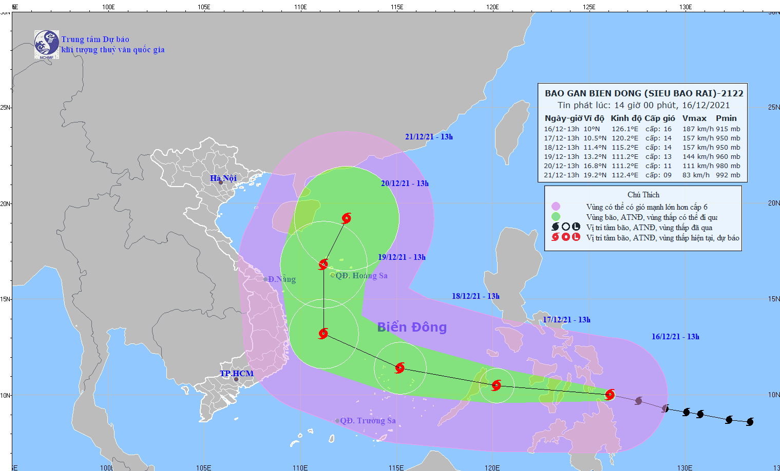 Siêu bão cấp 17 sắp vào biển Đông
