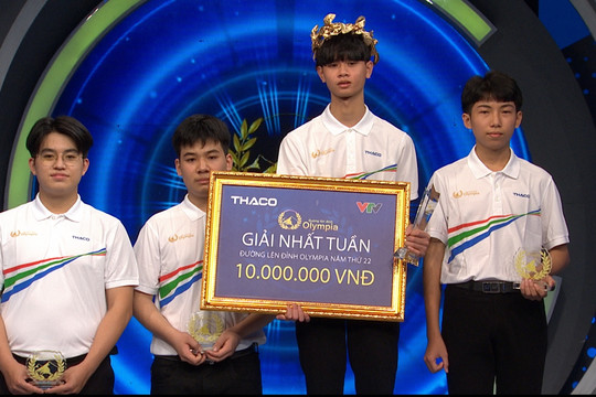 Thi đấu xuất sắc, nam sinh Ninh Bình phá kỷ lục điểm số thi tuần Olympia