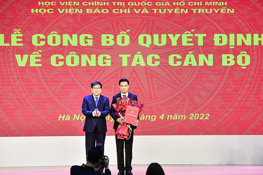 PGS,TS. Trần Thanh Giang được bổ nhiệm làm Phó Giám đốc Học viện Báo chí và Tuyên truyền