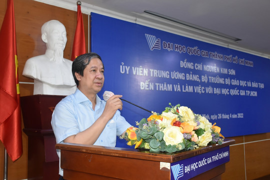 Bộ trưởng Nguyễn Kim Sơn "đặt hàng" đại học quốc gia hai nhiệm vụ quan trọng