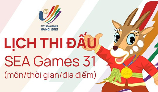 Chi tiết lịch thi đấu SEA Games 31