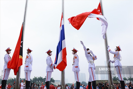 Hình ảnh Lễ thượng cờ các Đoàn thể thao dự SEA Games 31