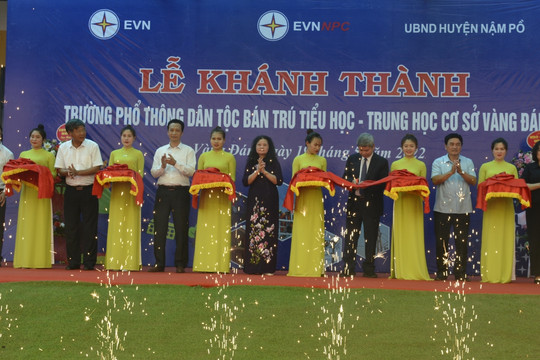 Điện Biên: Khánh thành công trình Trường phổ thông dân tộc bán trú Tiểu học - THCS Vàng Đán