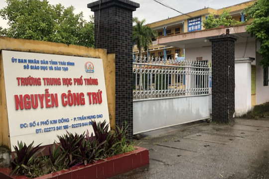 Những nghi vấn trong hoạt động của Trường THPT Nguyễn Công Trứ ở Thái Bình