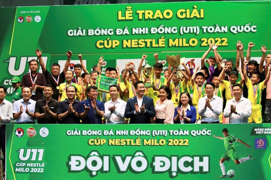 Sông Lam Nghệ An vô địch giải bóng đá Nhi đồng toàn quốc 2022