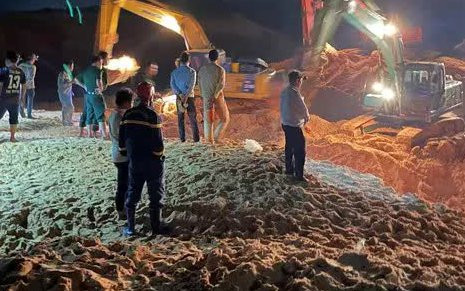 Sập mỏ titan ở Bình Thuận khiến 1 công nhân chết 3 mất tích