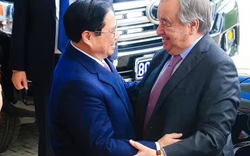 Những hình ảnh cuộc gặp của Thủ tướng Phạm Minh Chính và Tổng Thư ký Liên Hiệp Quốc