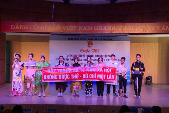 Thanh thiếu niên Quảng Ninh thi tuyên truyền về phòng chống tội phạm