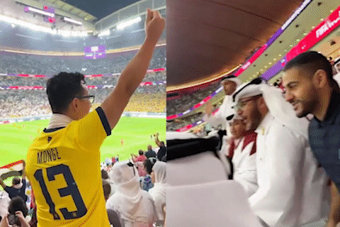 CĐV Ecuador chọc giận người hâm mộ Qatar