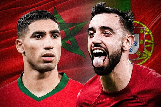 Sự trái ngược của tuyển Morocco và Bồ Đào Nha