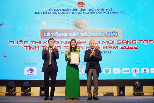 Thừa Thiên Huế trao giải dự án, ý tưởng khởi nghiệp xuất sắc năm 2022