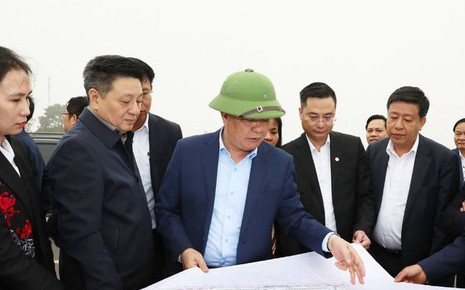 Bí thư Hà Nội kiểm tra thực địa dự án Vành đai 4 qua quận Hà Đông