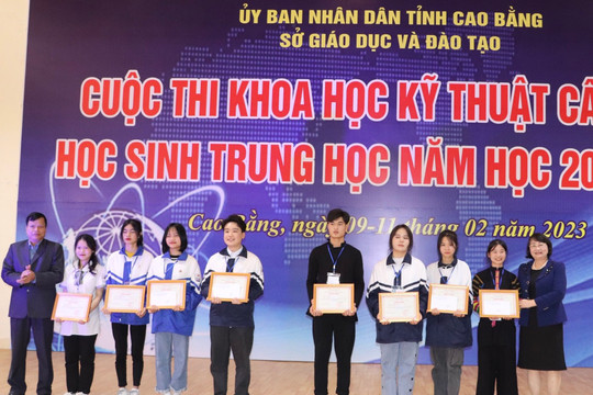 52 dự án đạt giải tại cuộc thi KHKT cấp tỉnh Cao Bằng