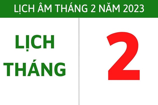 Lịch âm 23/2 - Xem âm lịch hôm nay 23/2 - Lịch vạn niên 23/2/2023