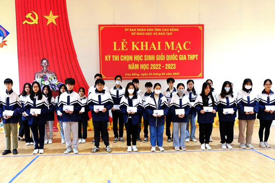 48 thí sinh Cao Bằng tham gia thi chọn học sinh giỏi quốc gia năm 2023