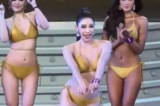 Thí sinh Hoa hậu Hòa bình ở Thái Lan nhảy phản cảm với bikini