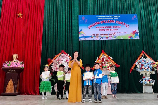 Lạng Sơn sôi nổi ngày hội giao lưu tiếng Anh cho trẻ mầm non