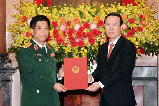 Phó Tổng Tham mưu trưởng Quân đội nhân dân Nguyễn Văn Nghĩa được thăng quân hàm Thượng tướng