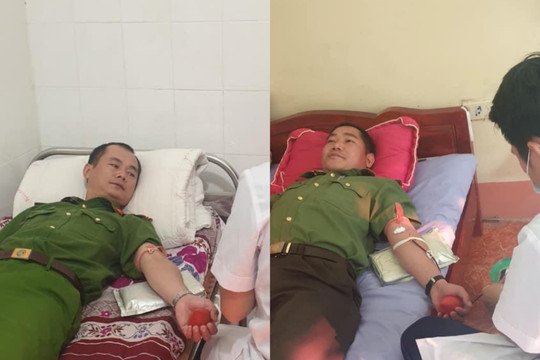 Cán bộ Công an Sơn La hiến máu cứu 2 bệnh nhân qua cơn nguy kịch