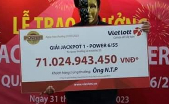 Người đàn ông ở Quảng Ninh trúng Jackpot hơn 71 tỷ đồng