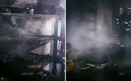 Cảnh sát cứu 6 người trong căn nhà cháy ở Hà Nội