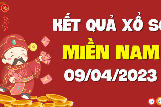XSMN 9/4 - SXMN 9/4 - KQXSMN 9/4 - Xổ số miền Nam ngày 9 tháng 4 năm 2023