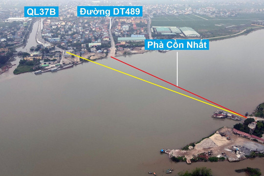 Toàn cảnh vị trí xây dựng cầu Cồn Nhất nối Thái Bình - Nam Định