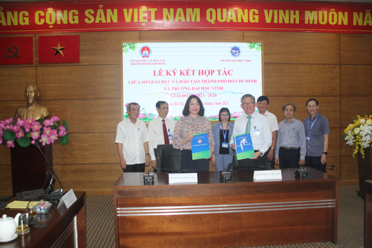 Sở GD&ĐT TPHCM ký kết hợp tác với Trường Đại học Vinh