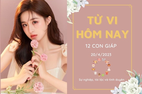 Tử vi hàng ngày hôm nay của 12 con giáp 20/4/2023: Dần tình duyên tốt đẹp, Tuất tài lộc hanh thông