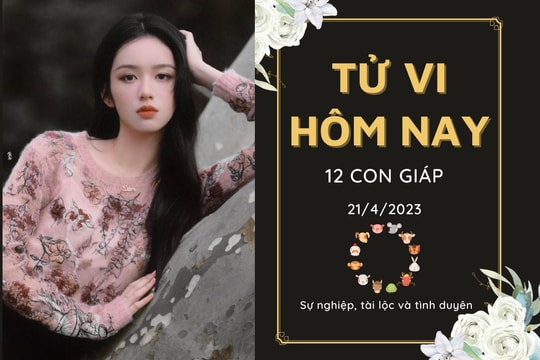 Tử vi hàng ngày hôm nay của 12 con giáp 21/4/2023: Thìn tài lộc tăng tiến, Tỵ tình cảm hài hòa