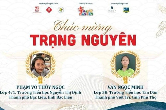 Cả 30 thí sinh Phú Thọ thi Trạng Nguyên Tiếng Việt đạt giải