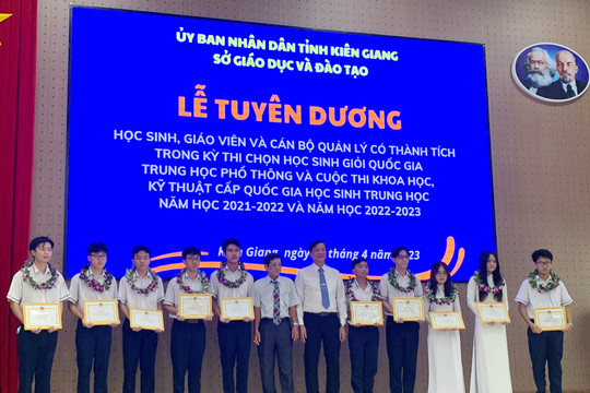 Kiên Giang tuyên dương thí sinh đạt giải Kỳ thi chọn HSG quốc gia