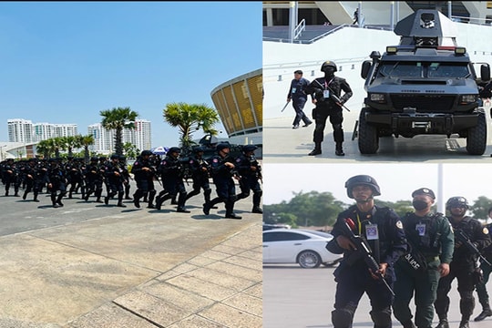 Máy bay, xe bọc thép, cảnh sát "vũ trang tận răng" bảo vệ khai mạc SEA Games 32