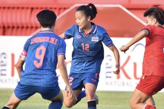 Đội tuyển nữ Lào - Thái Lan: Vùi dập 6 bàn, hat-trick ngôi sao (SEA Games 32)